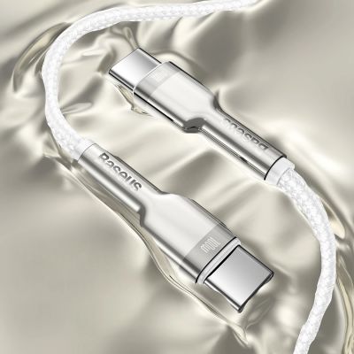 12. Baseus Cafule Metal 100W USB-C - USB-C Cable 2m - White