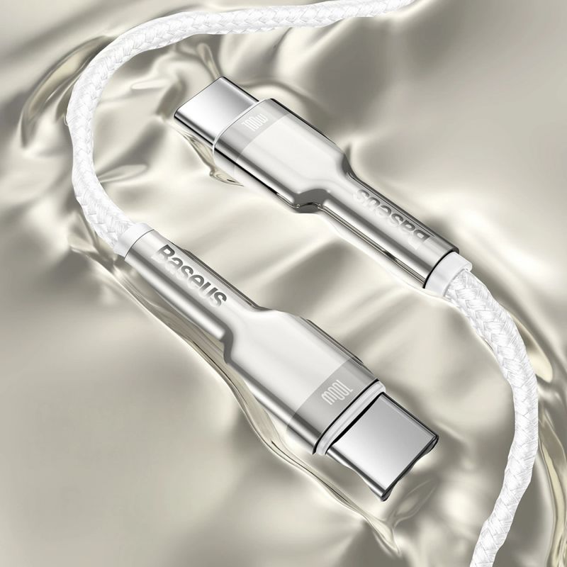 12. Baseus Cafule Metal 100W USB-C - USB-C Cable 2m - White