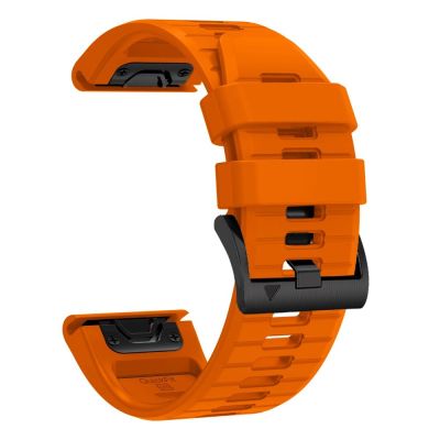 3. Tech-Protect Silicone Strap for Garmin Fenix 5 / 6 / 6 Pro / 7 / 8 / 8 Pro / E / 9 / 9 Pro (47 mm) – Orange