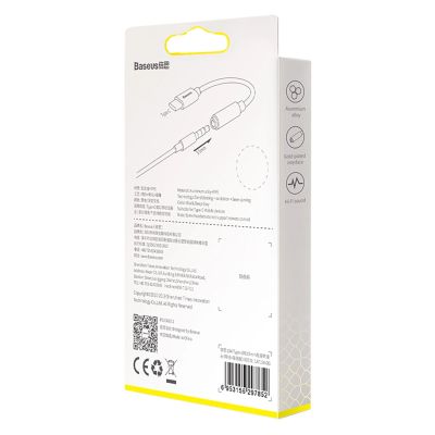 7. Baseus L54 adapter for USB-C headphones / mini jack 3.5mm DAC 24 bit 48 KHz - gray