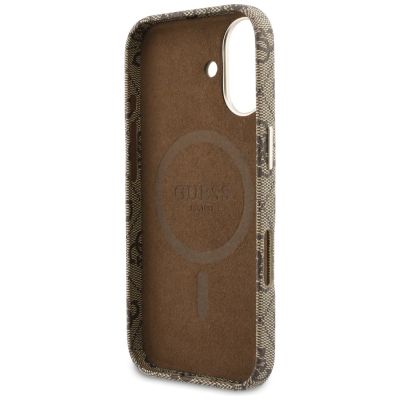 7. Guess 4G Script MagSafe Case for iPhone 17 - Brown