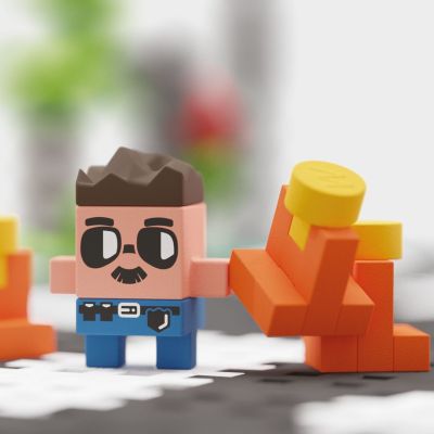 6. Marioinex Mini Waffle Building Blocks - City: Street, 280 pieces