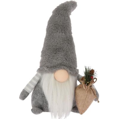 43. DECORATIVE PLUSH LED gnome 38CM GRAY