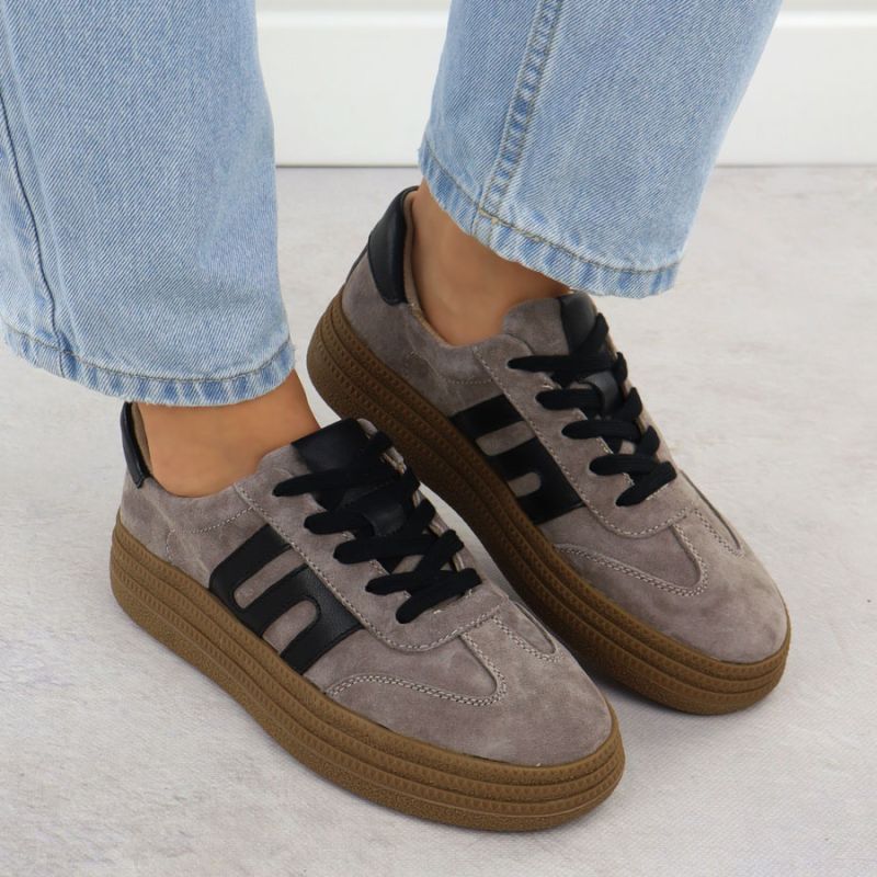 5. Filippo W DP7114 PAW642 Taupe Suede Low Shoes