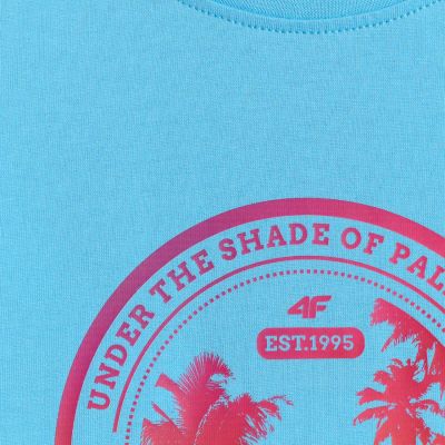 5. Women's T-shirt 4F F2718 blue 4FWSS26TTSHF2718 33S