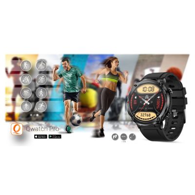 15. Gravity GT21-1+ Smartwatch Black Silicone Strap