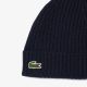2. Lacoste Ribbed Wool Beanie Navy Blue - RB0001-166