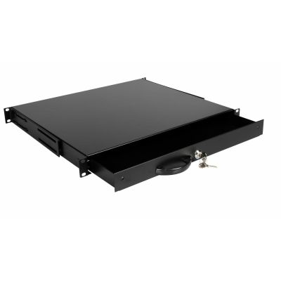 2. 19" Drawer Equipment for 1U Server Cabinets, Lockable, BK (EZD-1-B)