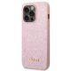 2. Guess Glitter Script Case for iPhone 14 Pro Max - Pink