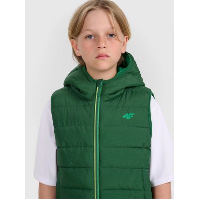 4. Boy's down vest with synthetic filling 4F 4FJRAW25TVJAM324-41S