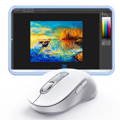 8. Baseus F02 Ergonomic Wireless Mouse USB 2.4GHz - White