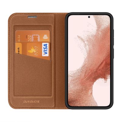 3. Dux Ducis Skin X2 case Samsung Galaxy S23+ flip case wallet stand brown
