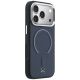 4. Mercedes Leather 3D MagSafe Case for iPhone 17 Pro Max - Navy Blue