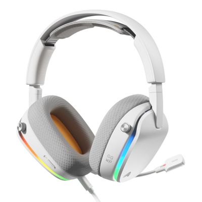 17. Glorious Gaming Glorious GHS Eternal RGB – RGB Stereo Gaming Headphones for PC, PS5, PS4, Switch – Custom-Tuned Drivers, Detachable Microphone, USB-C – Durable, 24/7 Comfort – White