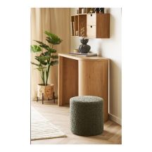 POUF TEDDY GREEN D34X36CM