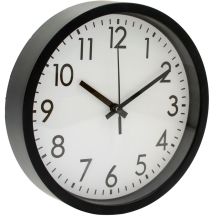 PP WALL CLOCK 20CM BLACK