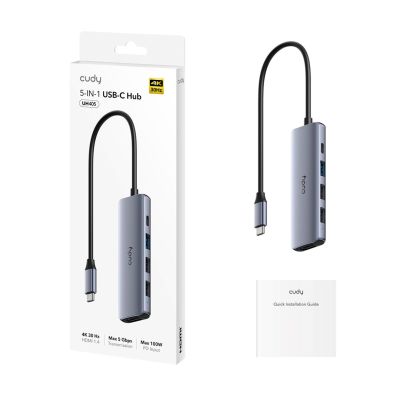 CUDY UH405 Hub 5-IN-1 USB-C with HDMI 4K