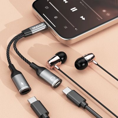 5. Dudao L13C+ 2in1 USB-C Adapter - Gray