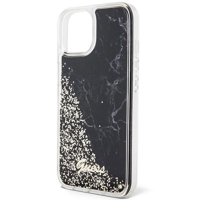 6. Guess Liquid Glitter Marble case for iPhone 14 - black