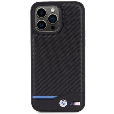 3. BMW Leather Carbon case for iPhone 15 Pro Max - black