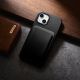 17. iCarer Litchi Premium Leather Case iPhone 14 Magnetic Leather Case with MagSafe Black (WMI14220709-BK)