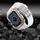 5. Protect Strap Band for Apple Watch 38/40/41mm Armored Case Strap - Transparent, Rose Gold