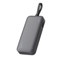 Cuktech LPB200N 40W 20000mAh Powerbank with Integrated Cable - Gray