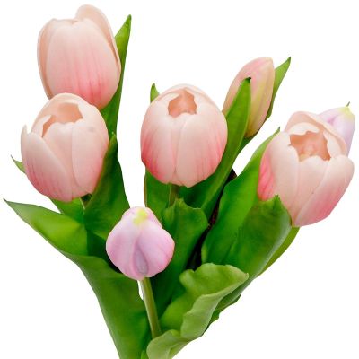 3. BOUQUET OF 7 PINK TULIPS 31 CM LIFE-LIKE SPRING DECORATION