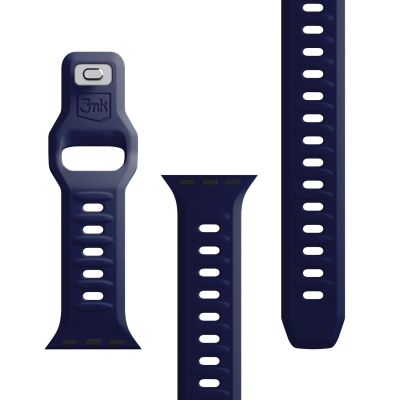 14. 3mk Silicone Watch Strap for Apple Watch 42 / 44 / 45 / 49 mm - blue