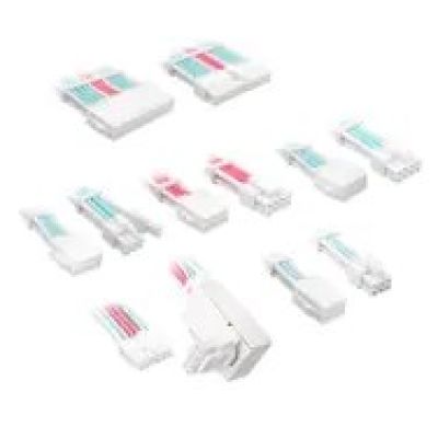 Kolink Core Pro Braided Cable Extension Kit 12V-2x6 Type 1 - Brilliant White/Neon Blue/Pure Pink