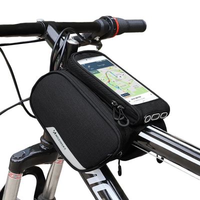 11. Wozinsky frame bike bag + detachable phone cover up to 6.5 "1.5l black (WBB7BK)