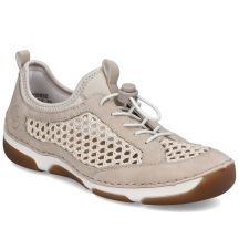 Women's comfortable openwork shoes, beige, Rieker 55960-60