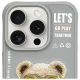 3. Nimmy Cool&Cute 2.0 Bear Case for iPhone 15 Pro - Gray