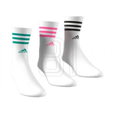 3. adidas 3-Stripes Cushioned Crew Socks 3pack JW2765