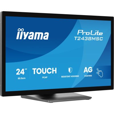 2. iiyama ProLite T2438MSC-B2 computer monitor 60.5 cm (23.8") 1920 x 1080 px Full HD LED Touchscreen Black