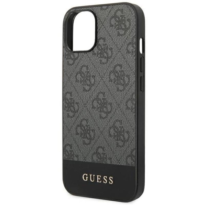 6. Guess 4G Stripe Collection Case for iPhone 14 / 15 Plus - Gray
