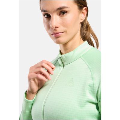 2. Women’s Odlo TENCIA Mid Layer Full Zip, green