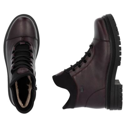 5. Women's insulated burgundy trapper boots Rieker Y3163-35