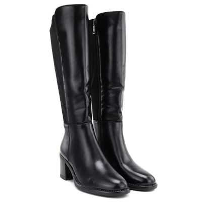 9. Women's high-heeled boots with stretch black Vinceza 58652