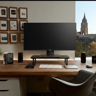 13. MACLEAN MONITOR/LAPTOP STAND, MAX. 20KG, (500X260X122MM), MC-933 MC-933