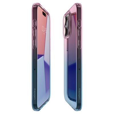 9. Spigen Liquid Crystal iPhone 15 Pro Case - Pink/Blue