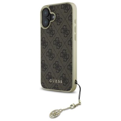 2. Guess 4G Charms Collection iPhone 16 Plus Case - Brown