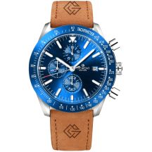 Men's Watch Giewont Chronograph Sapphire Brown Blue GW8720-A2