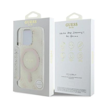 8. Guess IML 4G Background MagSafe iPhone 16 Pro Case - White
