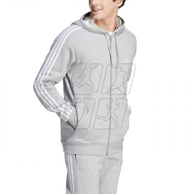 4. adidas Essentials Fleece 3-Stripes Full-Zip M sweatshirt IJ6479