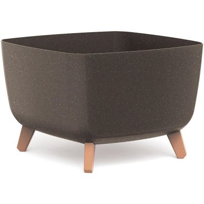 15. GRACIA SQUARE ECO WOOD FLOWER POT 39x39CM COFFEE
