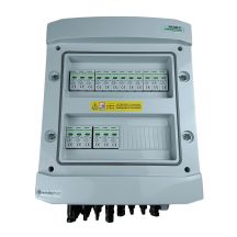 Hermetic IP65 EMITER DC connection switchboard with Noark 1000V type 2 DC surge arrester, 6x PV string, 6x MPPT