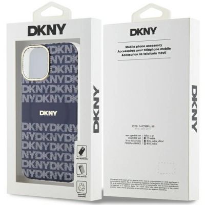 8. DKNY IML Mono & Stripe MagSafe case for iPhone 15 / 14 / 13 - blue