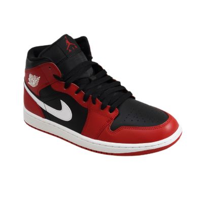 3. Air Jordan 1 Mid Men's Basketball Shoe Black/Gym Red/White - DQ8426-061