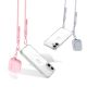 5. Tech-Protect Flexair Chain MagSafe Case for iPhone 16 - Clear + 2 Lanyards (Pink and Gray)